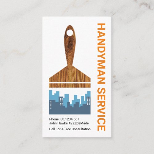 Creative City Silhouette Paint Brush ZazzleMade Business Card