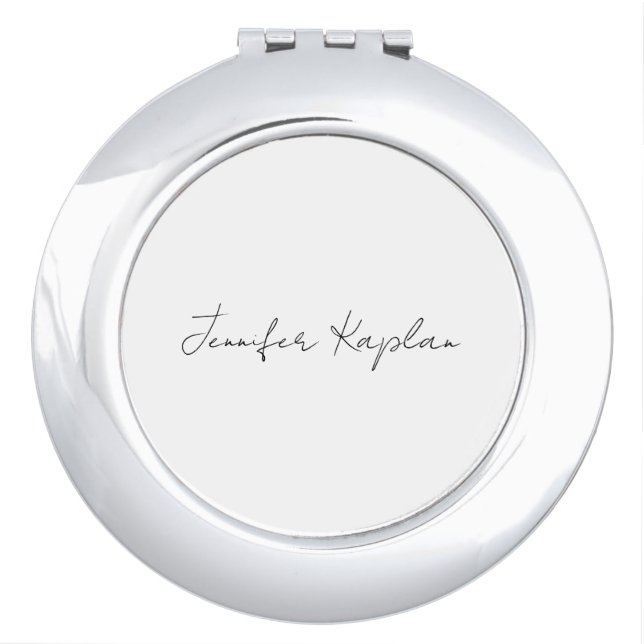 Creative Classical White Minimalist Professional Compact Mirror (Front)