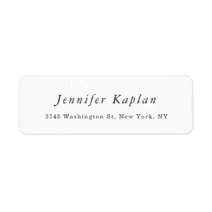 Creative Classical White Minimalist Professional Label