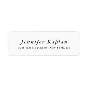 Creative Classical White Minimalist Professional Label