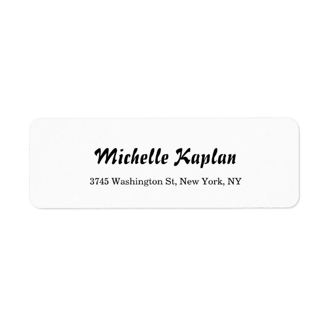 Creative Classical White Minimalist Professional Label (Front)