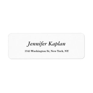 Creative Classical White Minimalist Professional Label