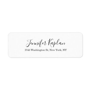 Creative Classical White Minimalist Professional Label