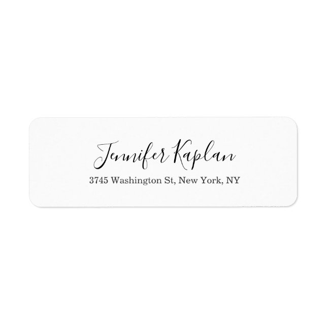 Creative Classical White Minimalist Professional Label (Front)