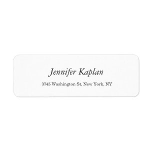 Creative Classical White Minimalist Professional Label