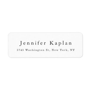 Creative Classical White Minimalist Professional Label