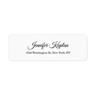 Creative Classical White Minimalist Professional Label