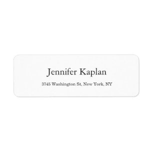 Creative Classical White Minimalist Professional Label