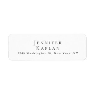 Creative Classical White Minimalist Professional Label