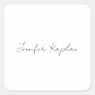Creative Classical White Minimalist Professional Square Sticker