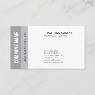Creative Clean Design Chic Modern Company Plain Business Card