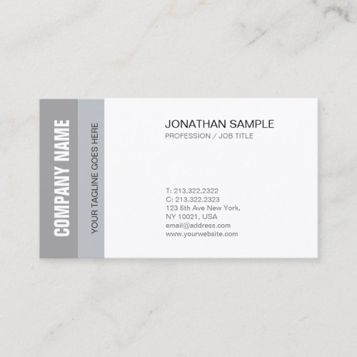 Creative Clean Design Chic Modern Company Plain Business Card