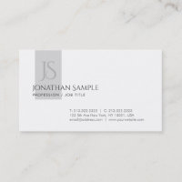 Creative Clean Design Monogram Chic Professional Business Card