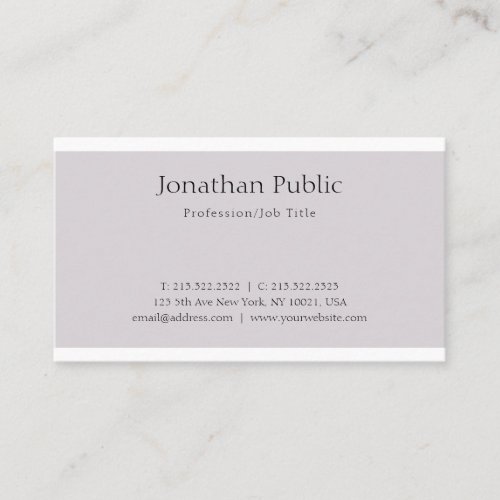 Creative Clean Graphic Design Trendy Plain Modern Business Card