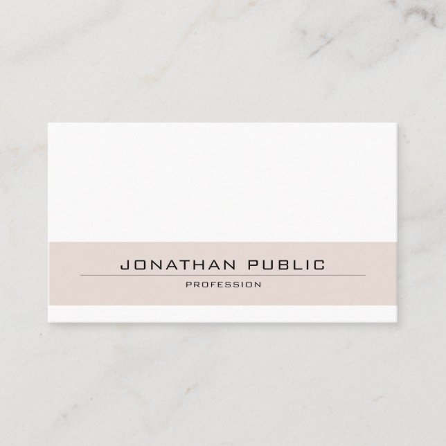 Creative Clean Modern Elegant Color Design Trendy Business Card (Front)