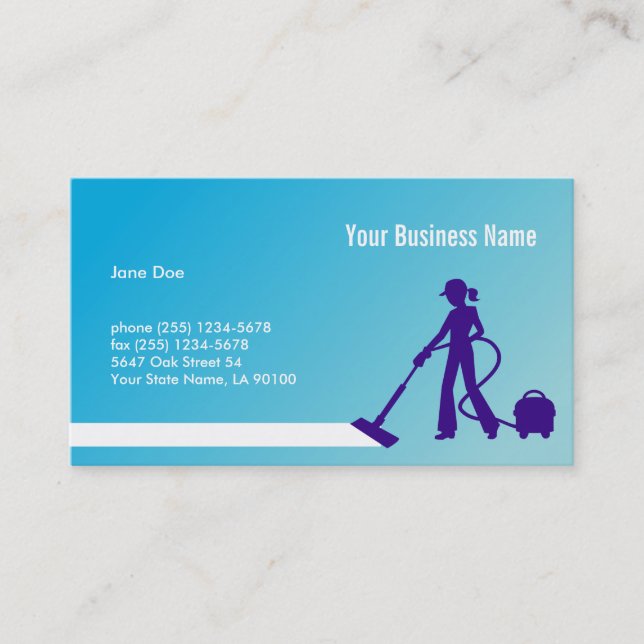 Creative Cleaning Business Card (Front)