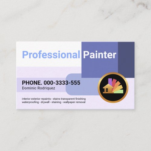 Creative Color Blocks Painting Service Business Card