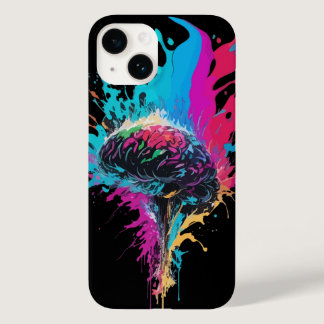 Creative Colorful Brain Splash Artwork Case-Mate iPhone 14 Case