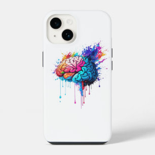 Creative Colorful Brain Splash Artwork iPhone 14 Case