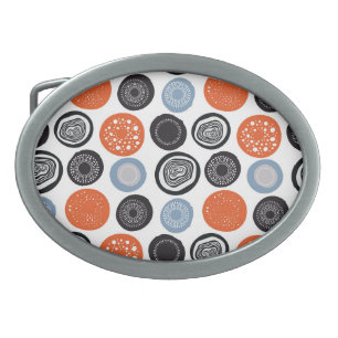 Creative, colorful geometric circle pattern. belt buckle