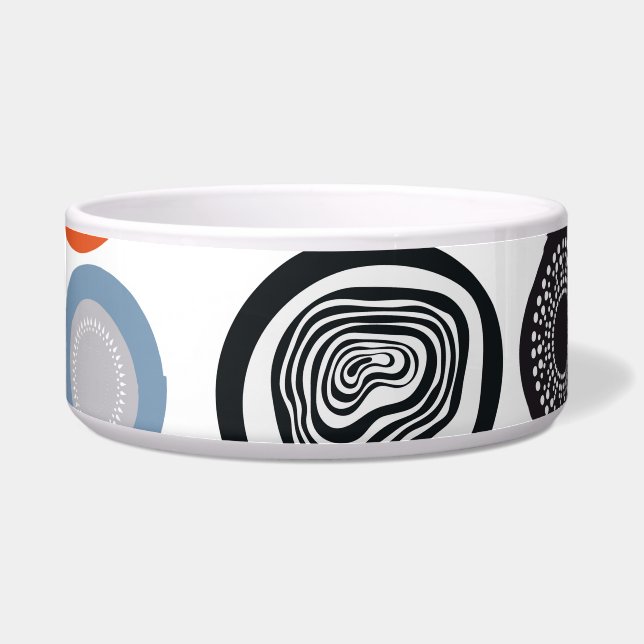 Creative, colorful geometric circle pattern. bowl (Front)