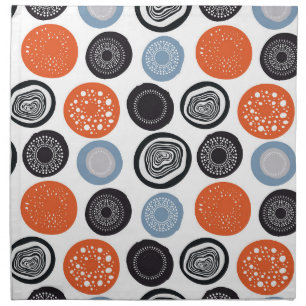 Creative, colorful geometric circle pattern. cloth napkin