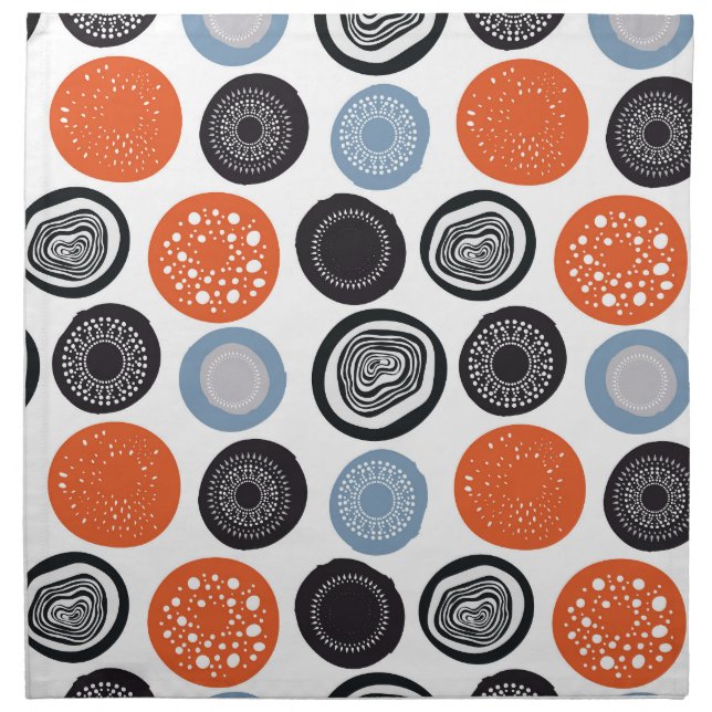 Creative, colorful geometric circle pattern. cloth napkin (Front)