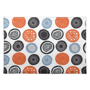Creative, colorful geometric circle pattern. cloth placemat