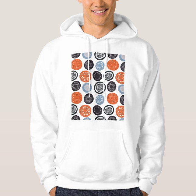 Creative, colorful geometric circle pattern. hoodie (Front)