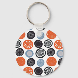 Creative, colorful geometric circle pattern. keychain