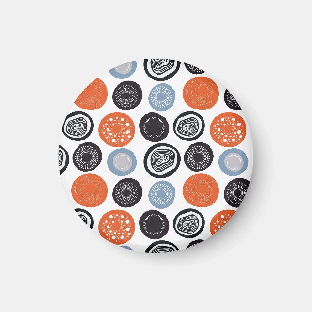Creative, colorful geometric circle pattern. magnet (Front)