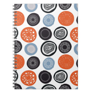 Creative, colorful geometric circle pattern. notebook