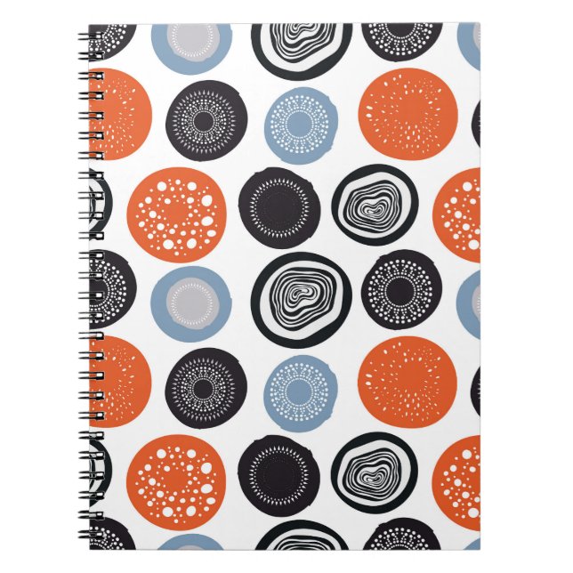 Creative, colorful geometric circle pattern. notebook (Front)