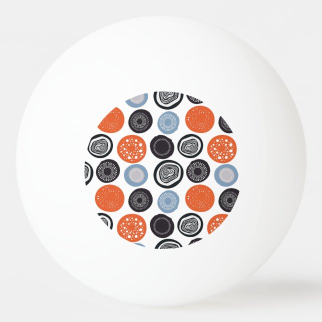Creative, colorful geometric circle pattern. ping pong ball (Front)