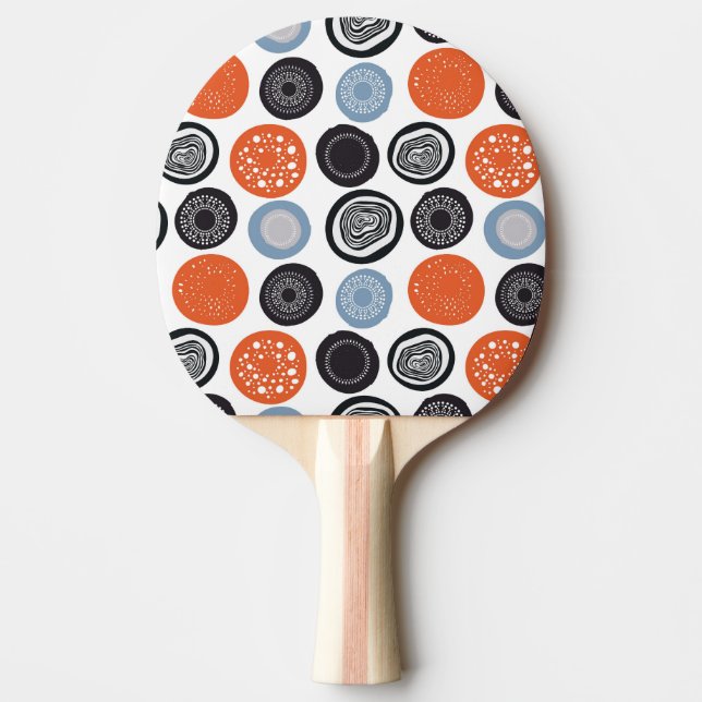 Creative, colorful geometric circle pattern. ping pong paddle (Front)