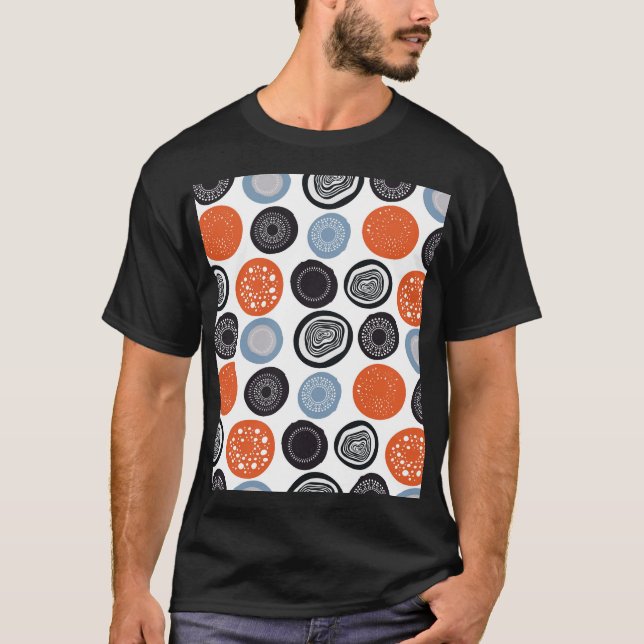 Creative, colorful geometric circle pattern. T-Shirt (Front)