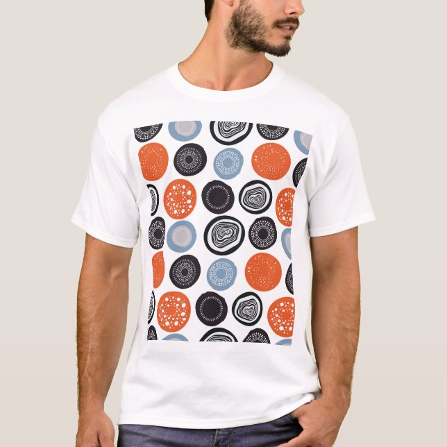 Creative, colorful geometric circle pattern. T-Shirt (Front)