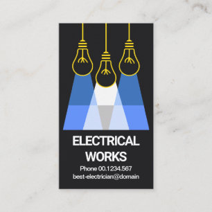 Creative Colorful Lighting Bulbs Electrical Business Card