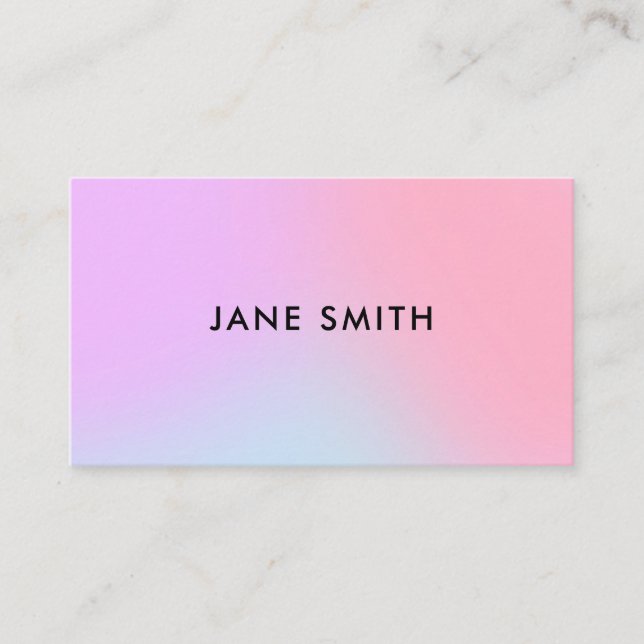 Creative Colorful Ombre Modern Business Card (Front)