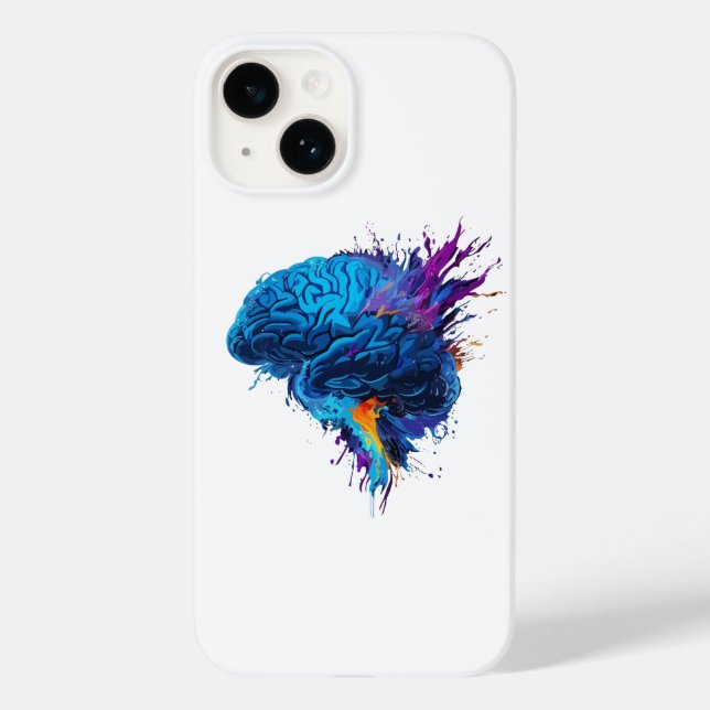 Creative Colorful Splash Brain Design Case-Mate iPhone Case (Back)