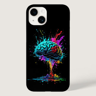Creative Colorful Splash Brain Design Case-Mate iPhone 14 Case