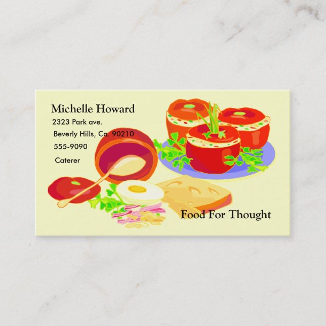 Creative Cooking Set Business Card (Front)