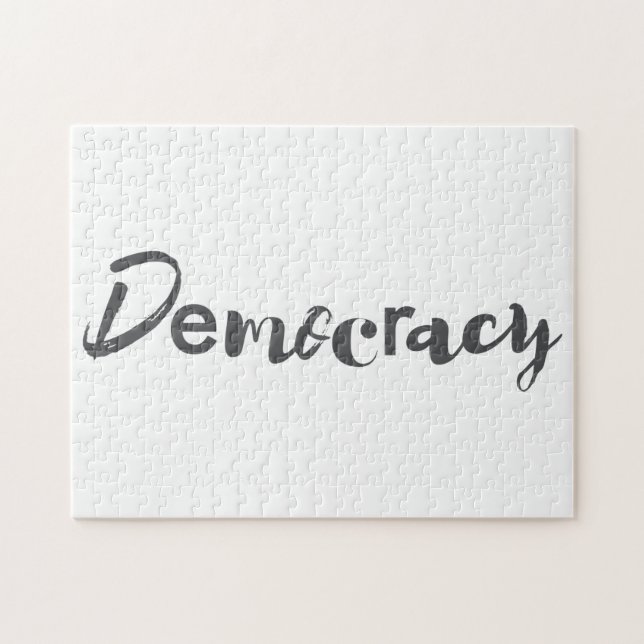 Creative, cool, modern, playful design Democracy Jigsaw Puzzle (Horizontal)