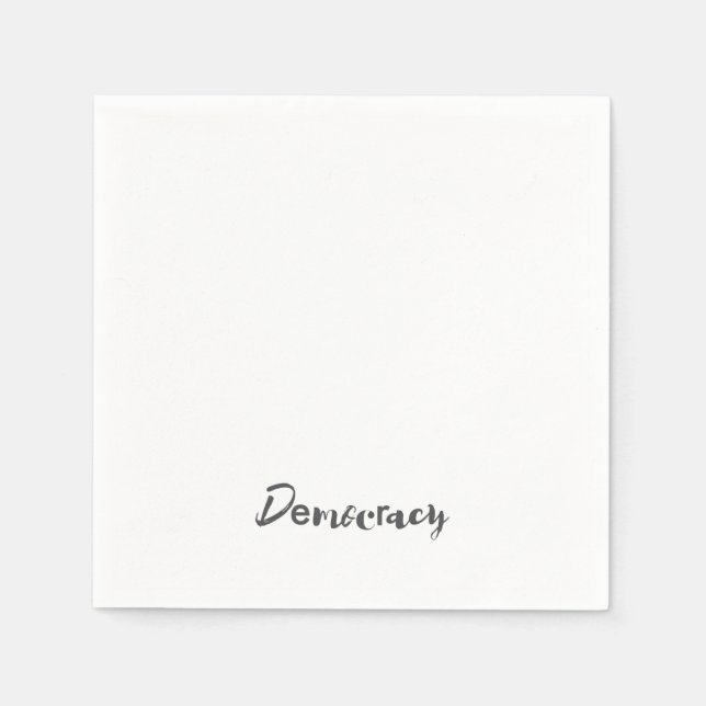 Creative, cool, modern, playful design Democracy Napkins (Front)