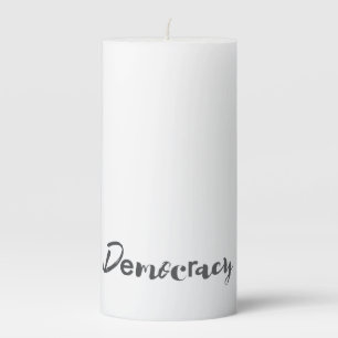 Creative, cool, modern, playful design Democracy Pillar Candle