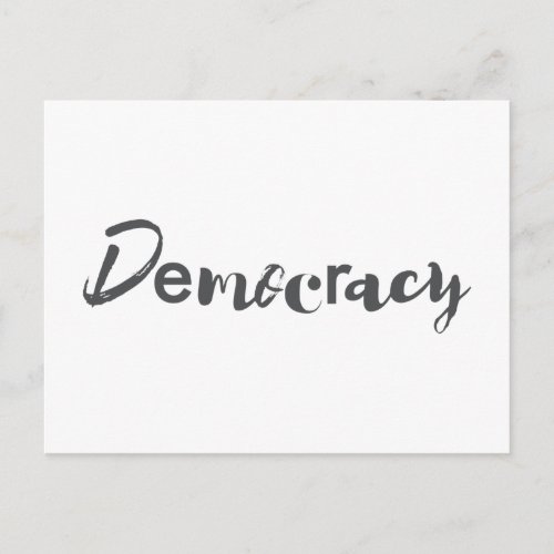 Creative cool modern playful design Democracy Postcard