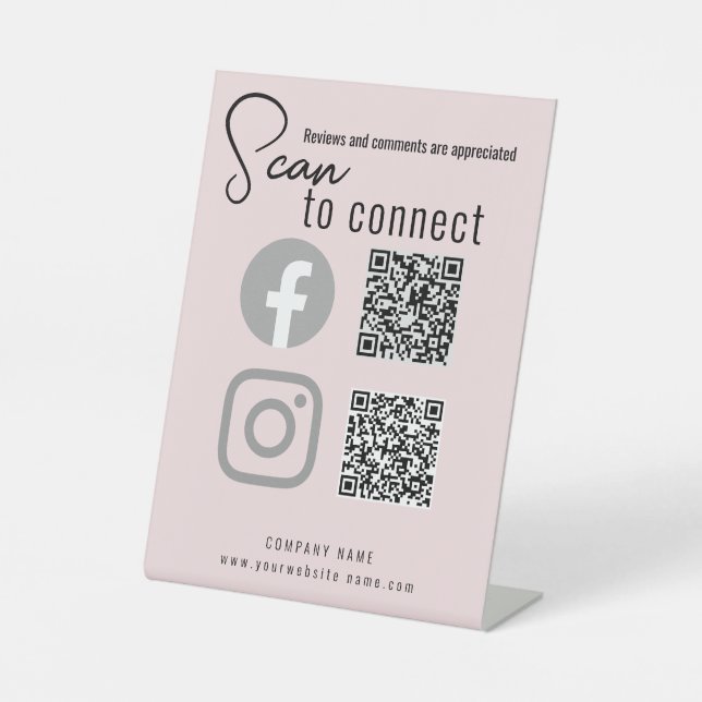 Creative Craft Show Display Ideas With QR Code Pedestal Sign (Front)