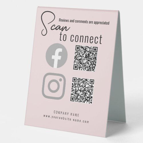 Creative Craft Show Display Ideas With QR Code Table Tent Sign