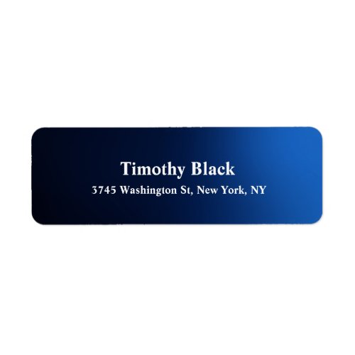 Creative Dark Blue Elegant Plain Modern Style Label