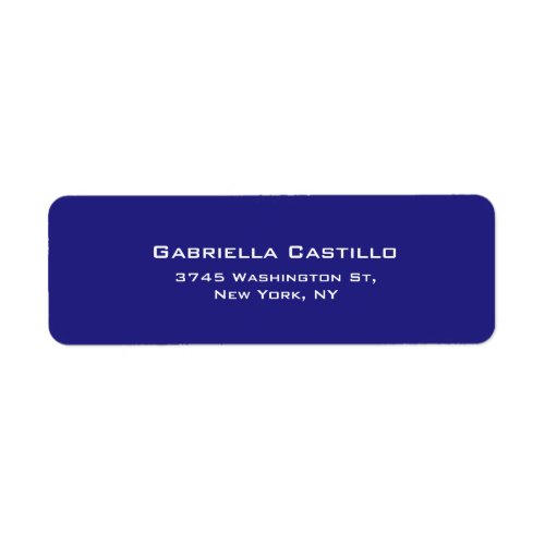 Creative Dark Blue Gray Plain Elegant Label